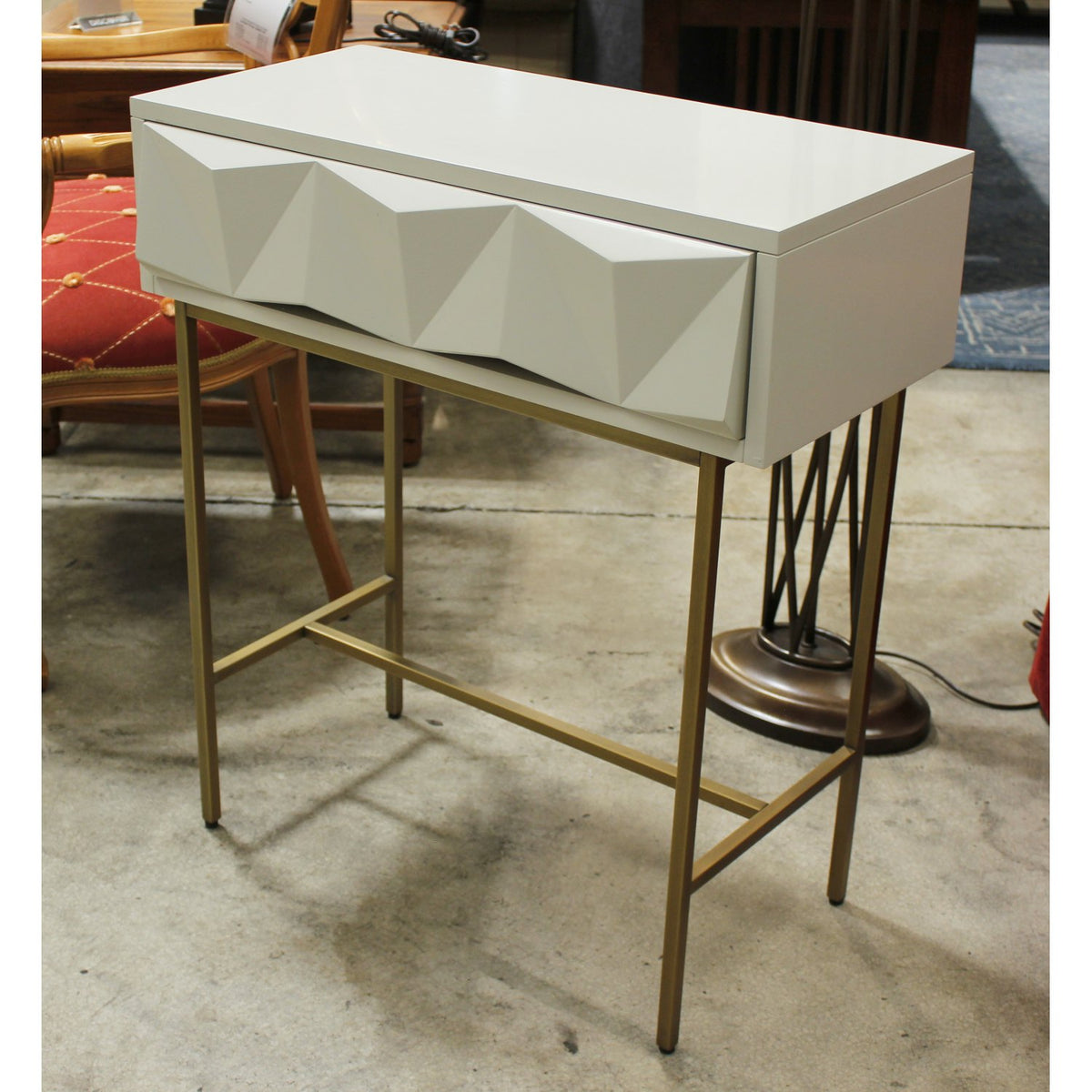West Elm Sculpted Geo Mini Console Table