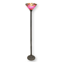 Leaded Glass Uplight Floor Lamp