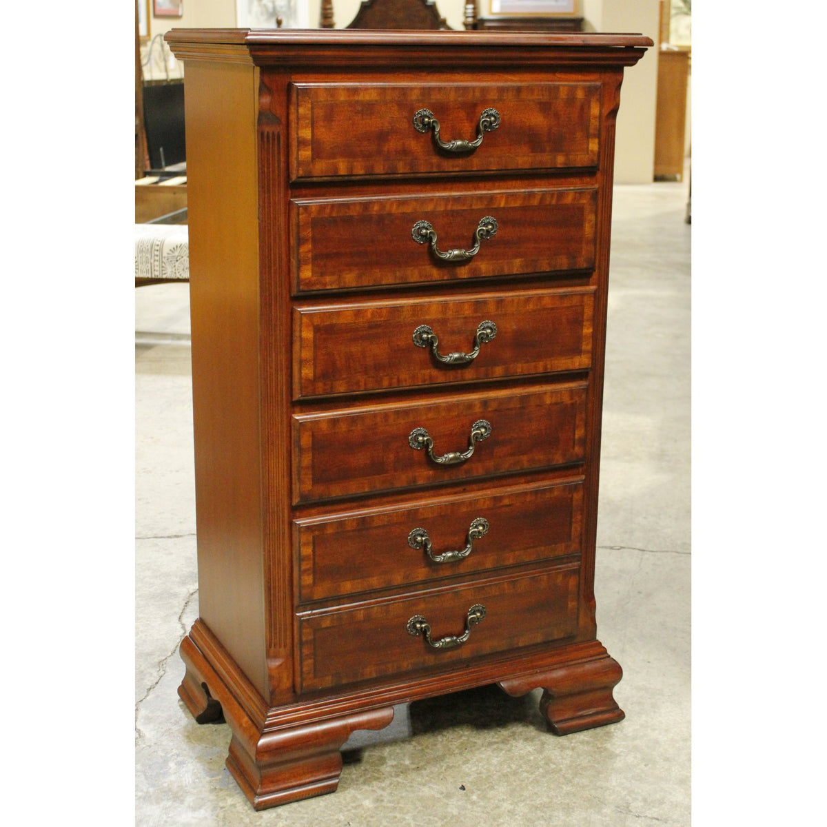 Mahogany Lingerie Chest w/Jewelry Box & Mirror