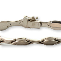 Vintage Milros Italy 14K White Gold Link Bracelet - 7.25"(l)
