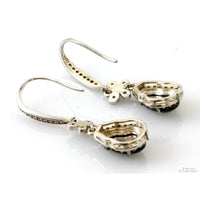 Sterling Silver Grade A Bright Green Jadeite Butterfly Earrings