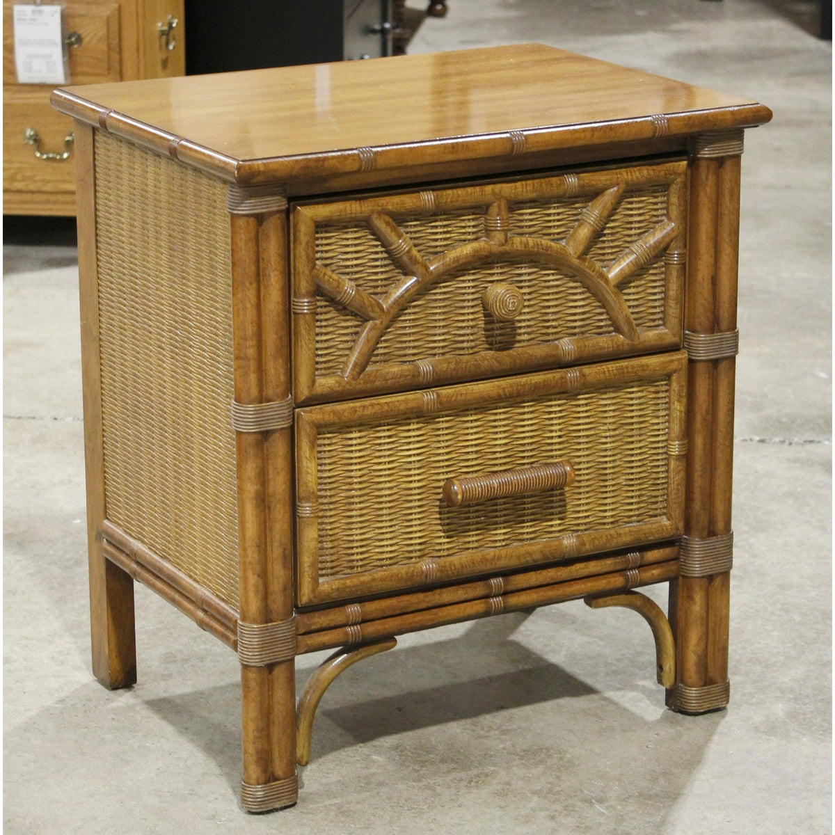 Henry Link Rattan & Bamboo Nightstand