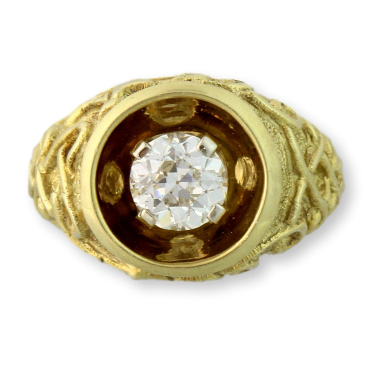 Exceptional 18K Gold Estate Ring ~1ct Old European Cut Diamond