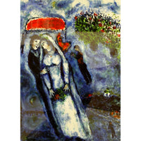Gallery Framed Art Print 'Les Maries sur Fond Bleu' By Marc Chagall