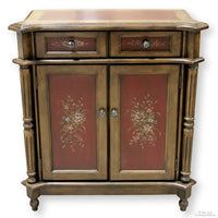 Handpainted Cabinet w/Columns