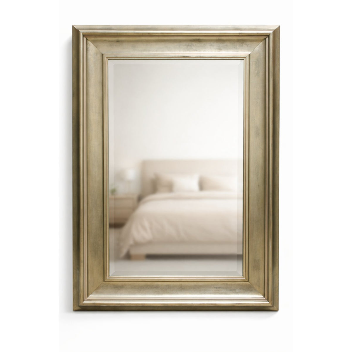 Large Silver Framed Mirror