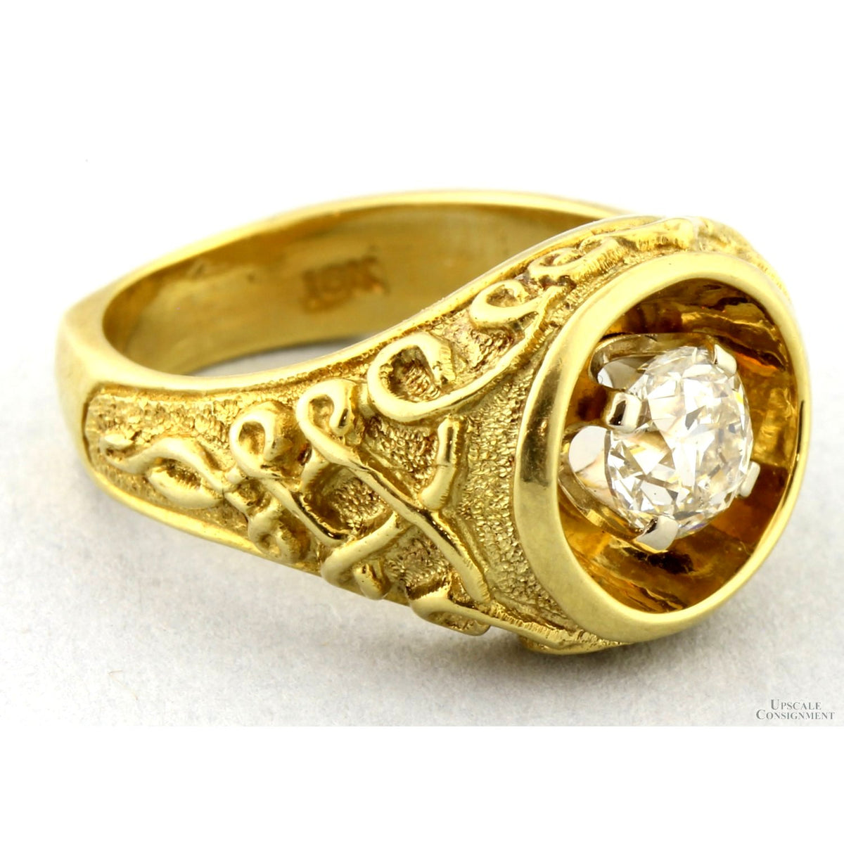 Exceptional 18K Gold Estate Ring ~1ct Old European Cut Diamond