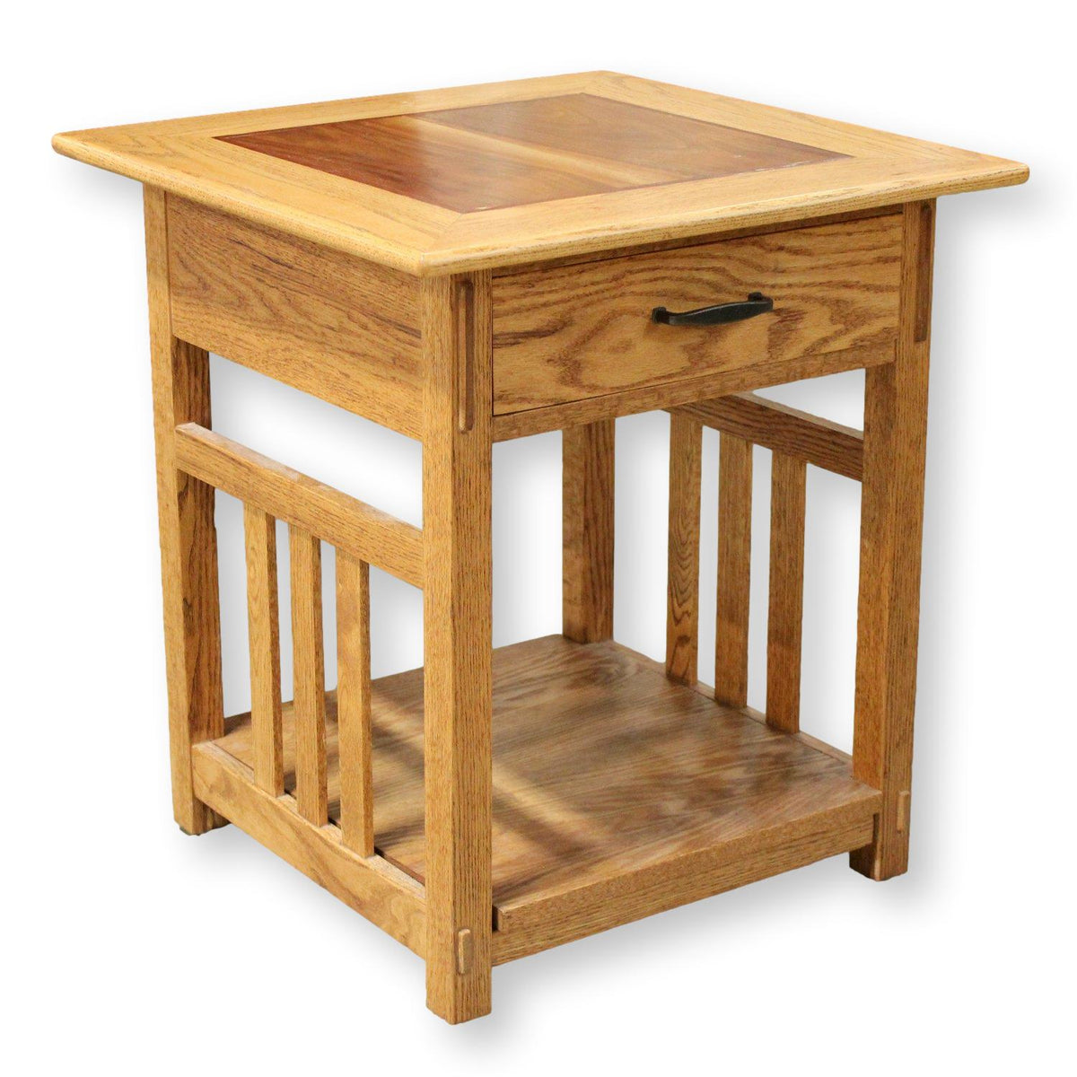 Two-Tone Oak Mission Style End Table