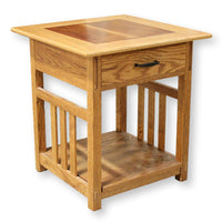 Two-Tone Oak Mission Style End Table