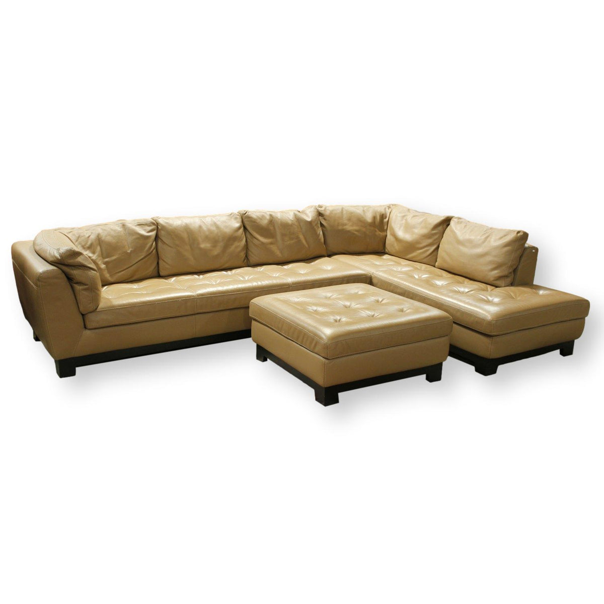 Roche Bobois Leather Sectional w/Ottoman