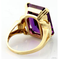1920s Art Deco Synthetic Purple Sapphire Ring - 10K Gold