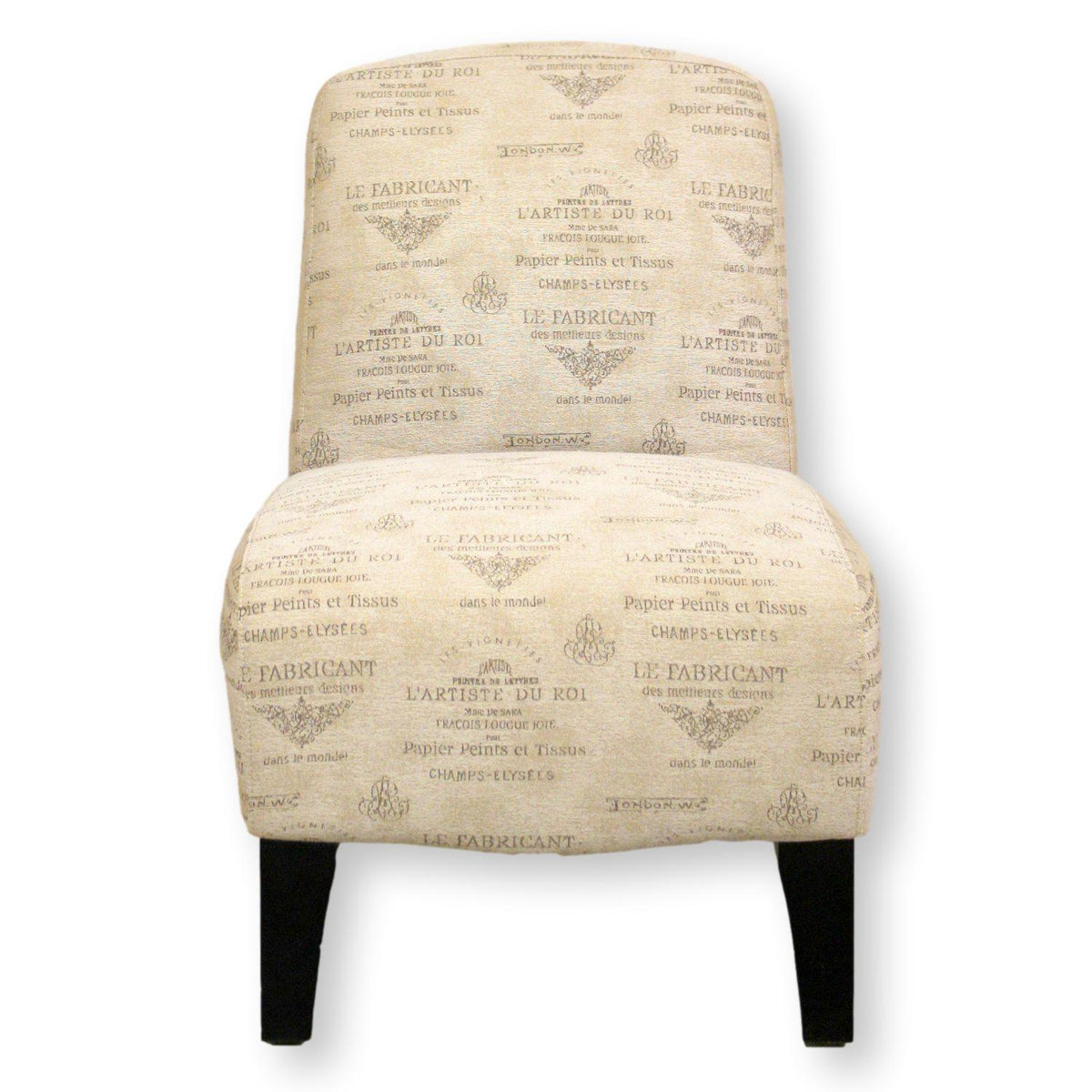 French Print Slipper Chair