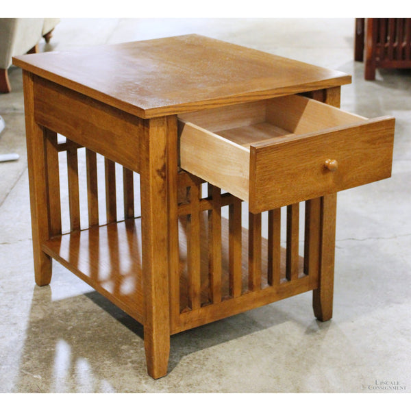 Mission Oak End Table w/Drawer