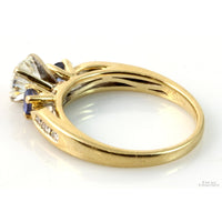 Diamond & Sapphire 14K Yellow Gold Ring - GIA Grading Report