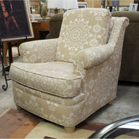 Ethan Allen Tan Tapestry Club Chair