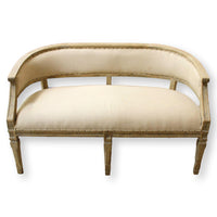 Beige Linen Settee