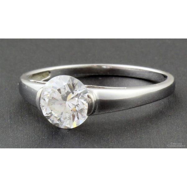 7mm Round Brilliant Cubic Zirconia 14K Gold Ring