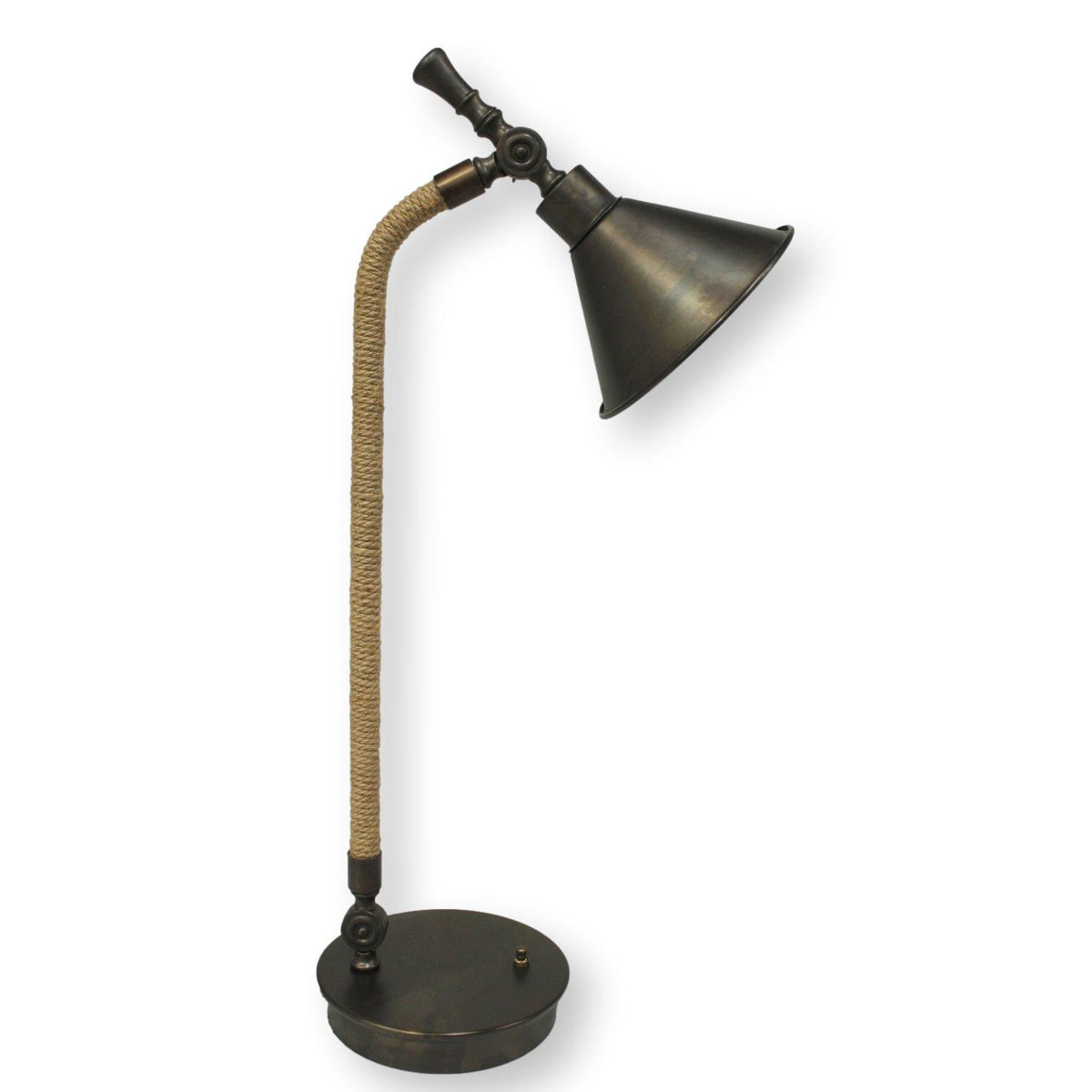 Uttermost "Duval" Bronze Articulated Task Lamp w/Rope-Wound Post