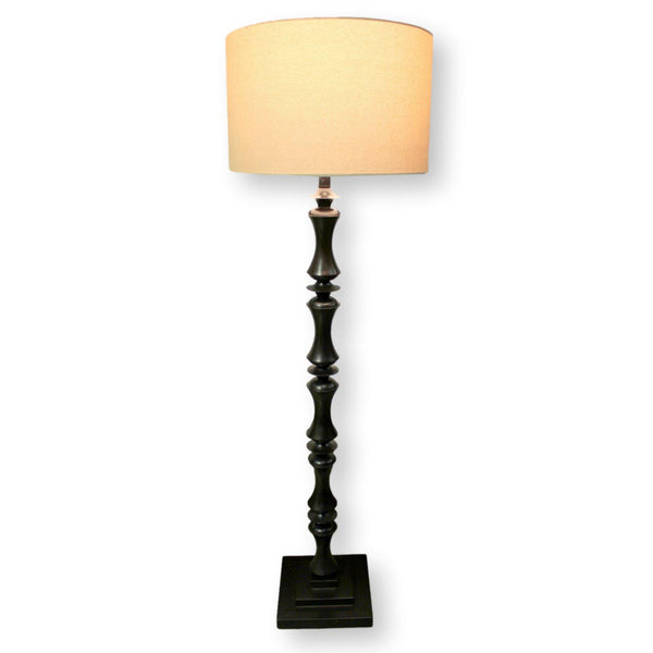 Dark Bronzetone Turned Floor Lamp