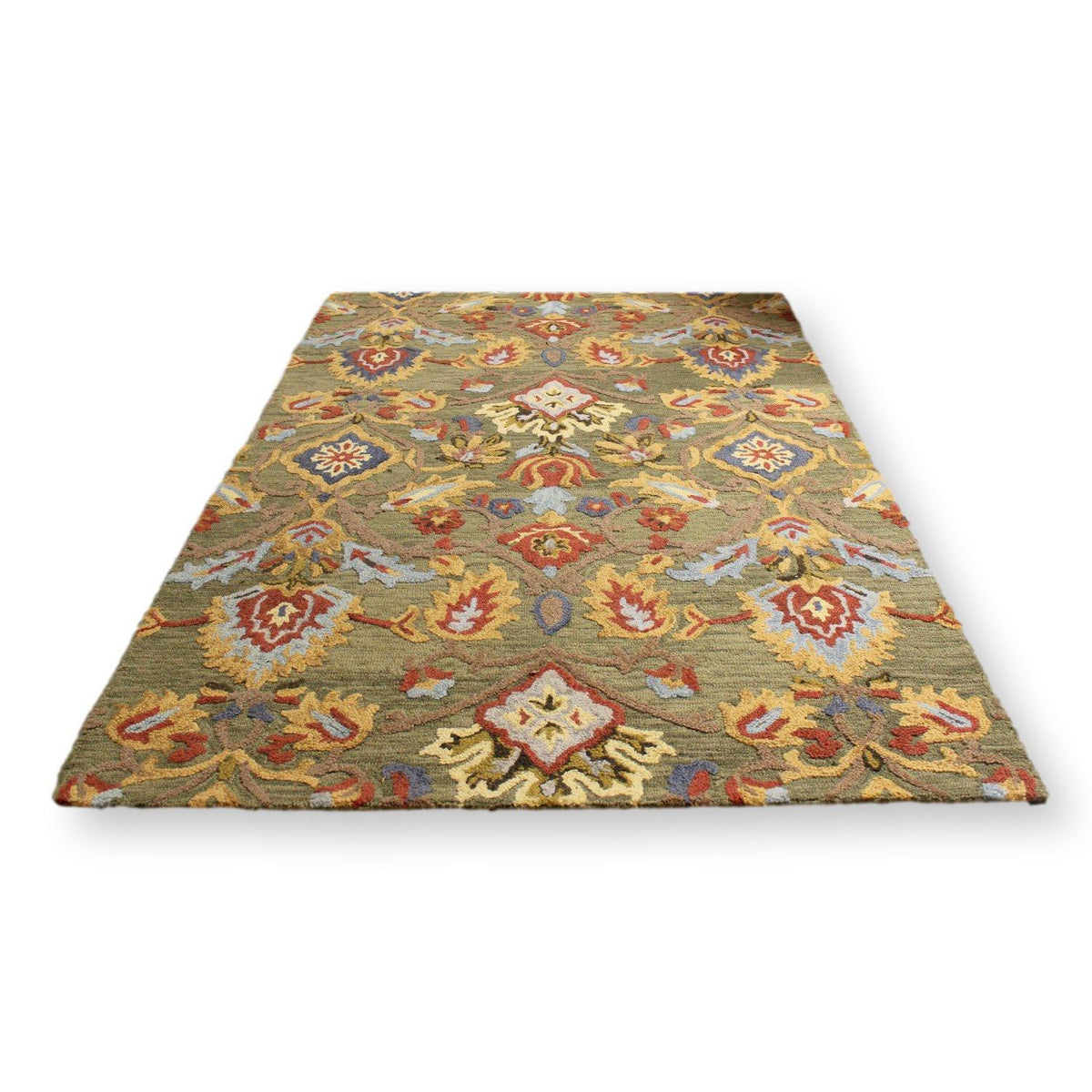 Safavieh 6' 1'' X 9'' Green Wool Rug w/Floral Design