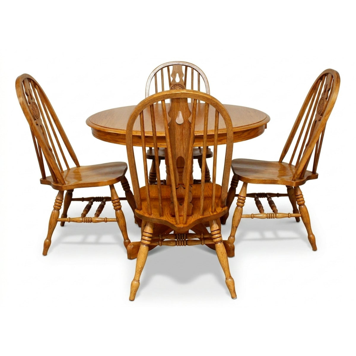 H.W. Hull Oak Dining Table w/4 Chairs