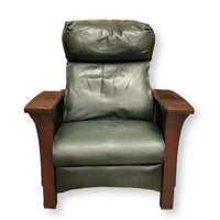 Stickley Green Leather 'Morris' Recliner