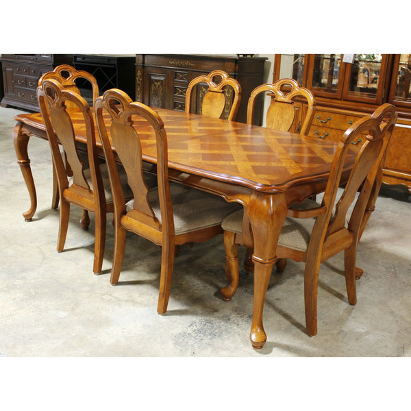 Parquet Dining Table w/6 Chairs