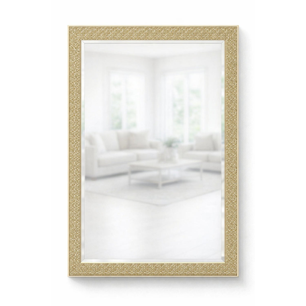 Textured Gold Frame Mirror