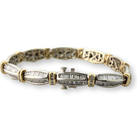 5.50 ctw Natural Diamonds 14K Gold Bracelet | Appraisal Included