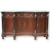 Universal Furniture Marble Top Red Mahogany Sideboard