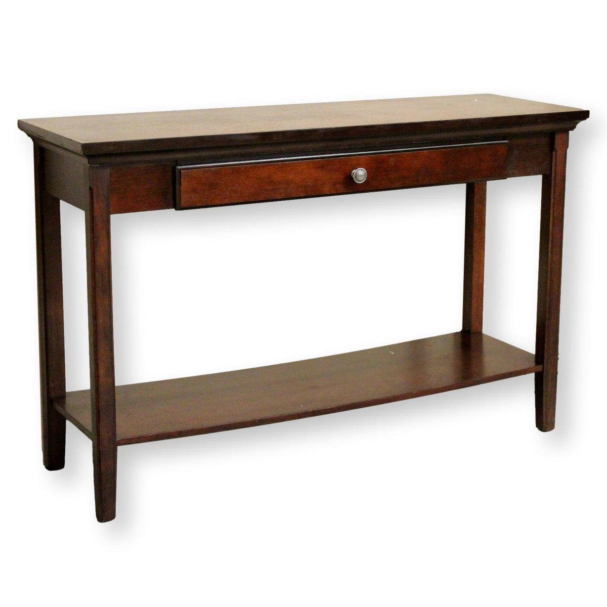 Dark Wood Console Table w/Drawer