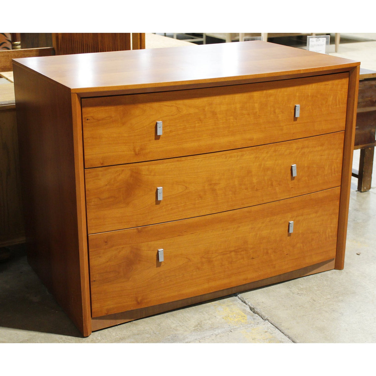 Cherry Finish 3 Drawer Chest