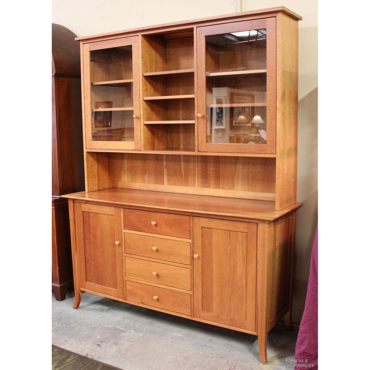 Lyndon Furniture Solid Cherry Shaker China Cabinet