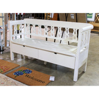 Magnolia Home White 2 Drawer Storage Bench