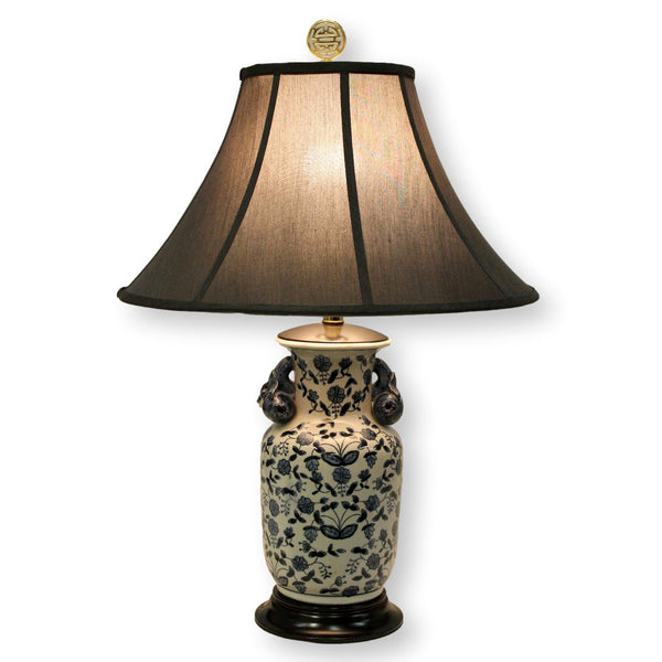 Blue/White Floral Ceramic Table Lamp