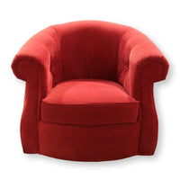 La-Z-Boy Red Swivel Barrel Chair