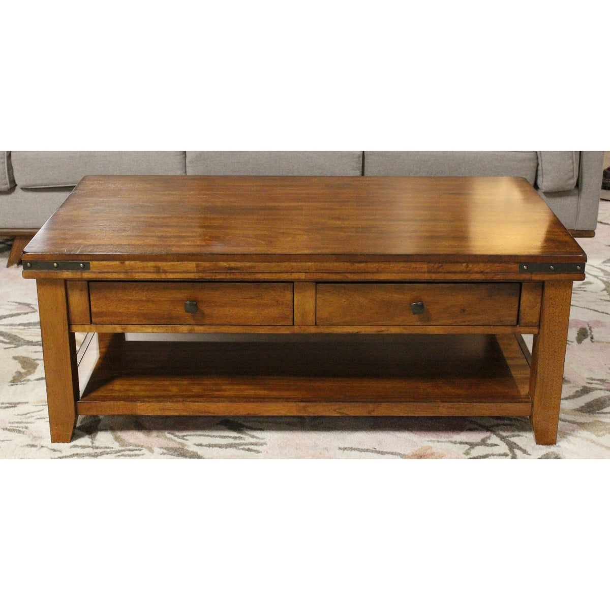 Winners Only Two Drawer Coffee Table w/Metal Accents