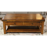 Winners Only Two Drawer Coffee Table w/Metal Accents