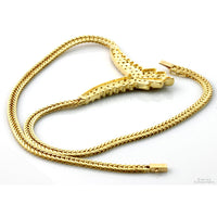 3.25ctw Diamond  V-Shaped 14K Yellow Gold Formal Necklace