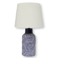 CB2 Ceramic Blue & White Table Lamp