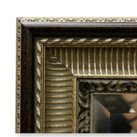 Chestnut & Silver Beveled Mirror