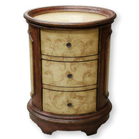 Oval 3 Drawer Handpainted Chest