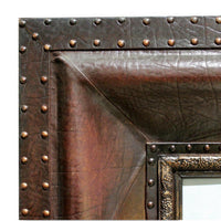 Framed Original Oil -  Large Italian Vineyard w/Leather Frame