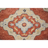 7' X 9' Hand Hooked Wool Area Rug