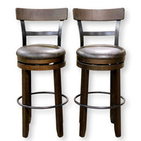 Pair of Armless Swivel Bar Stools