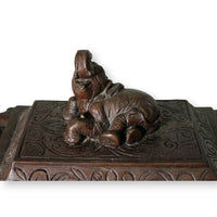 Maitland Smith Elephant Motif Decorative Box w/Lid
