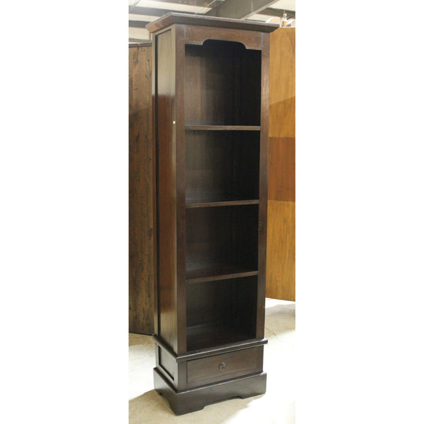 Espresso Narrow Bookcase w/Drawer