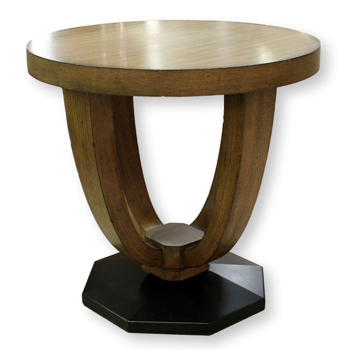 Round Accent Table w/Octagonal Base