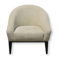 Curved Back Boucle Accent Chair