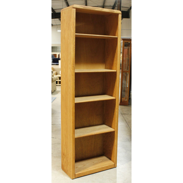 Narrow Oak Bookshelf